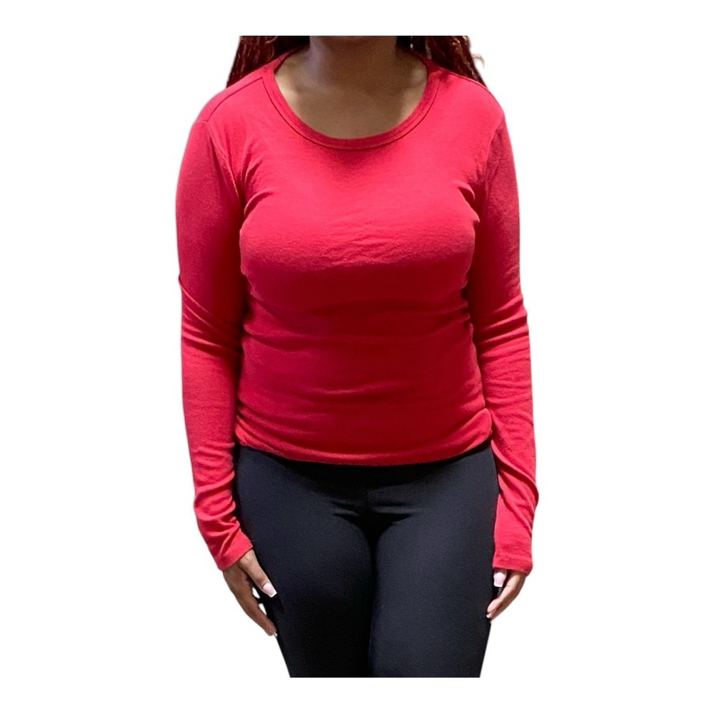 Gap Red Long Sleeve Women's Top Size Medium
